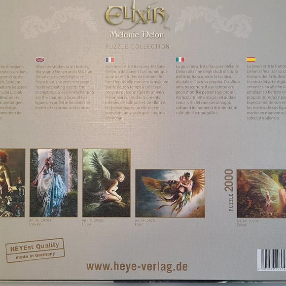 Rare HEYE Elixir Melanie Delon Forest‎ 1000 piece Jigsaw Puzzle Fairy 2010 - Picture 4 of 5